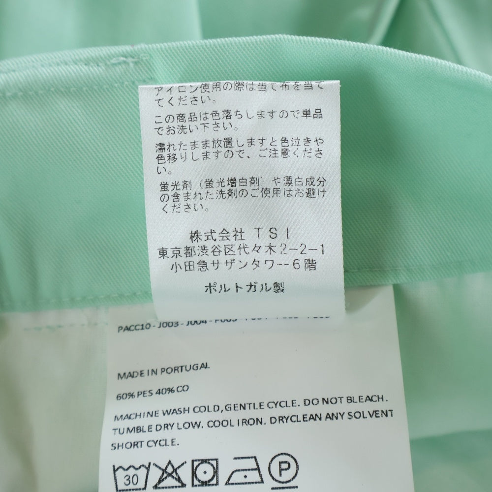 PACCBET(ラスベート) エンブロイダリーロゴ チノ パンツ グリーン 918717