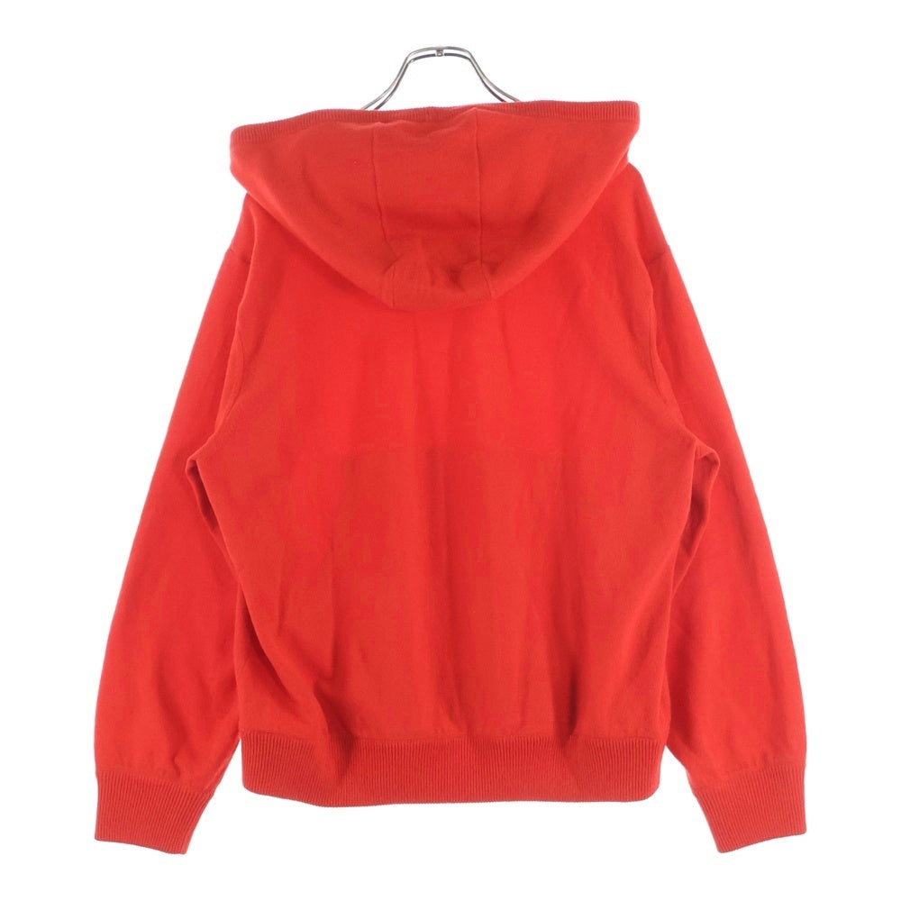 GUCCI(グッチ) 22AW ×adidas TREFOIL PULLOVER KNIT HOODIE アディダス トレフォイルプルオーバー ニットフーディー セーター レッド 700446 XKCH8