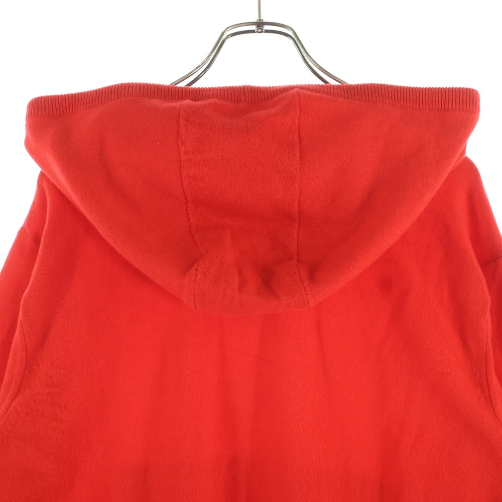GUCCI(グッチ) 22AW ×adidas TREFOIL PULLOVER KNIT HOODIE アディダス トレフォイルプルオーバー ニットフーディー セーター レッド 700446 XKCH8