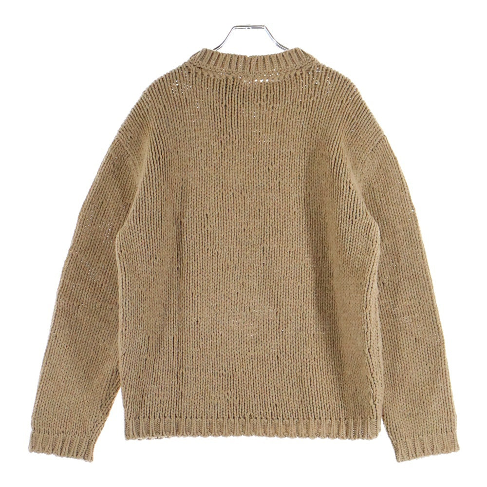 GUCCI(グッチ) INTARSIA KNIT LOGO WOOL JUMPER インタルシア ロゴ ウールニットスウェット セーター ブラウン 761539 XKDK4