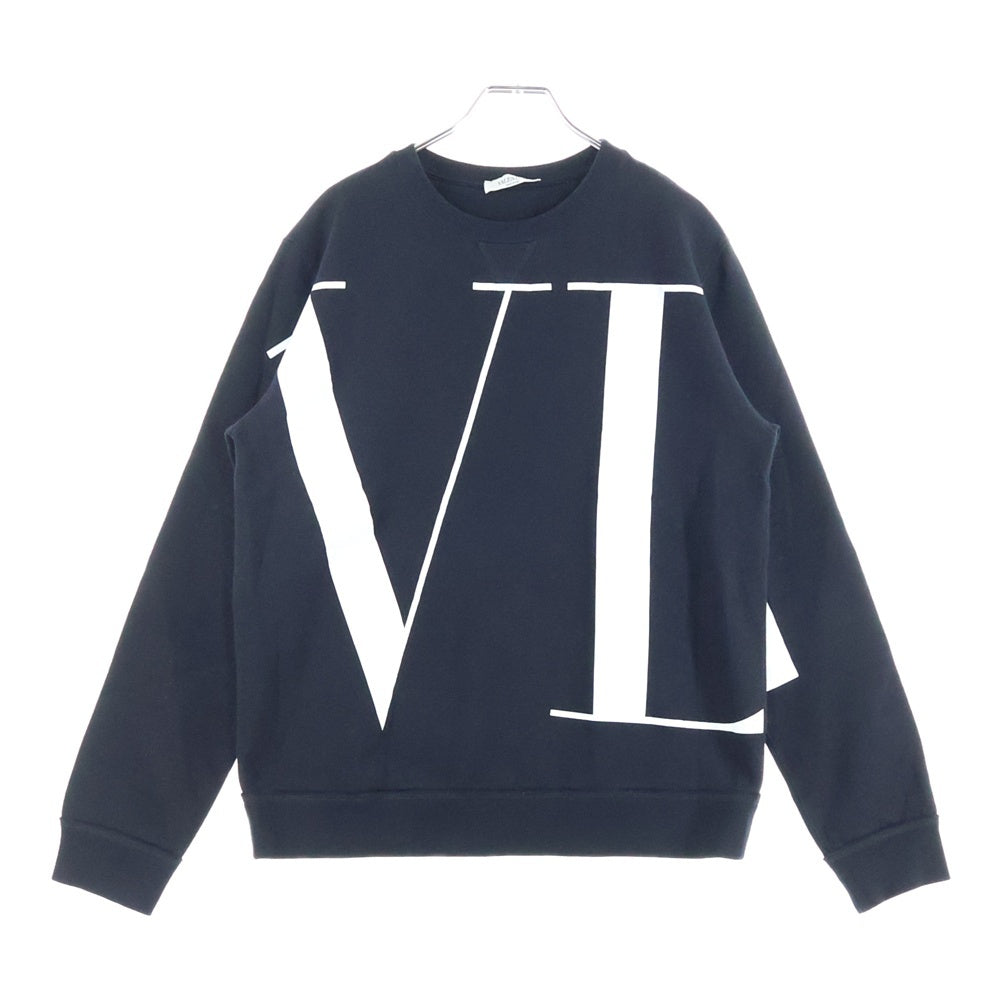 VALENTINO(ヴァレンティノ) ロゴプリント クルーネックスウェット トレーナー ブラック QV0MF 12K59I