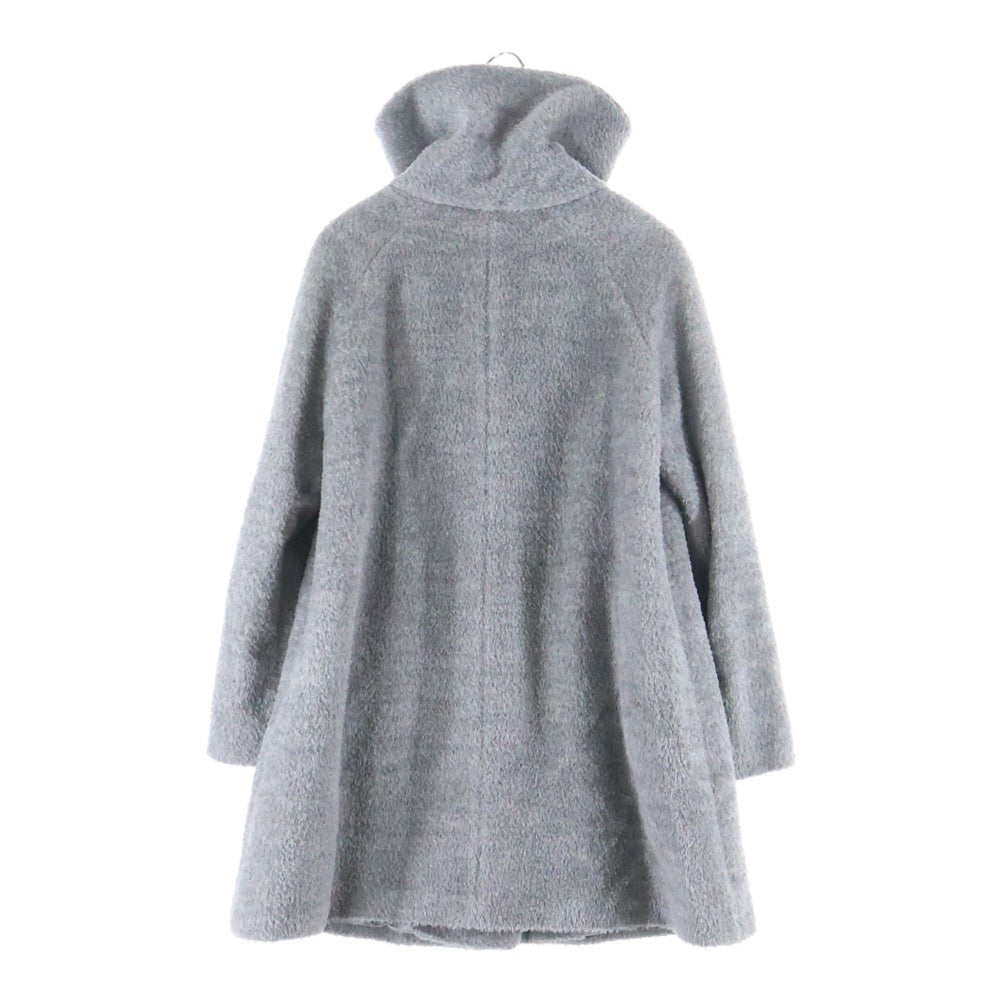 Max Mara(マックスマーラ) 6ボタン ハイネック アルパカ シャギーコート レディース グレー 60862543 07