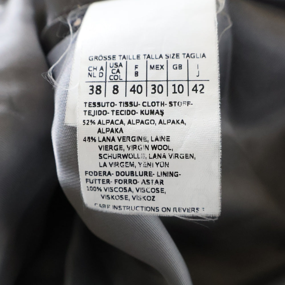 Max Mara(マックスマーラ) 6ボタン ハイネック アルパカ シャギーコート レディース グレー 60862543 07