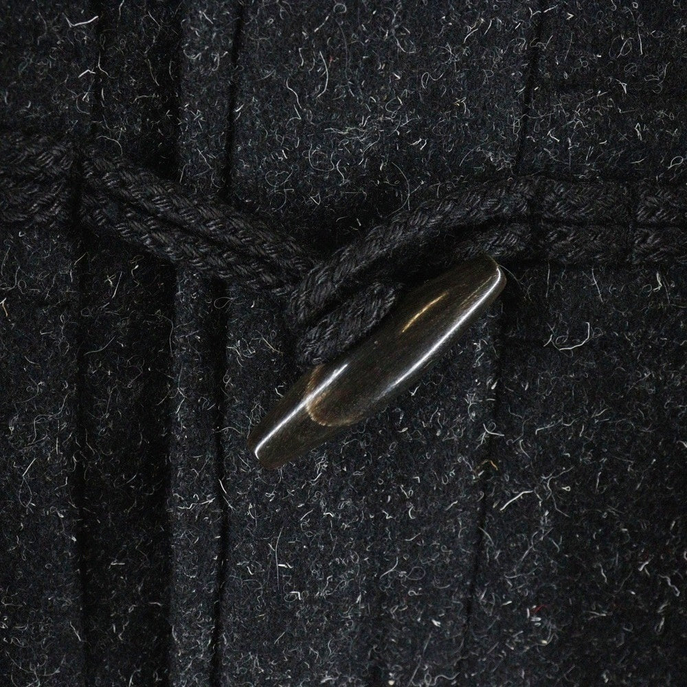 COMME des GARCONS HOMME(コムデギャルソンオム) 14AW 袖レザー 内ボア ダッフルコート ブラック HN-C012