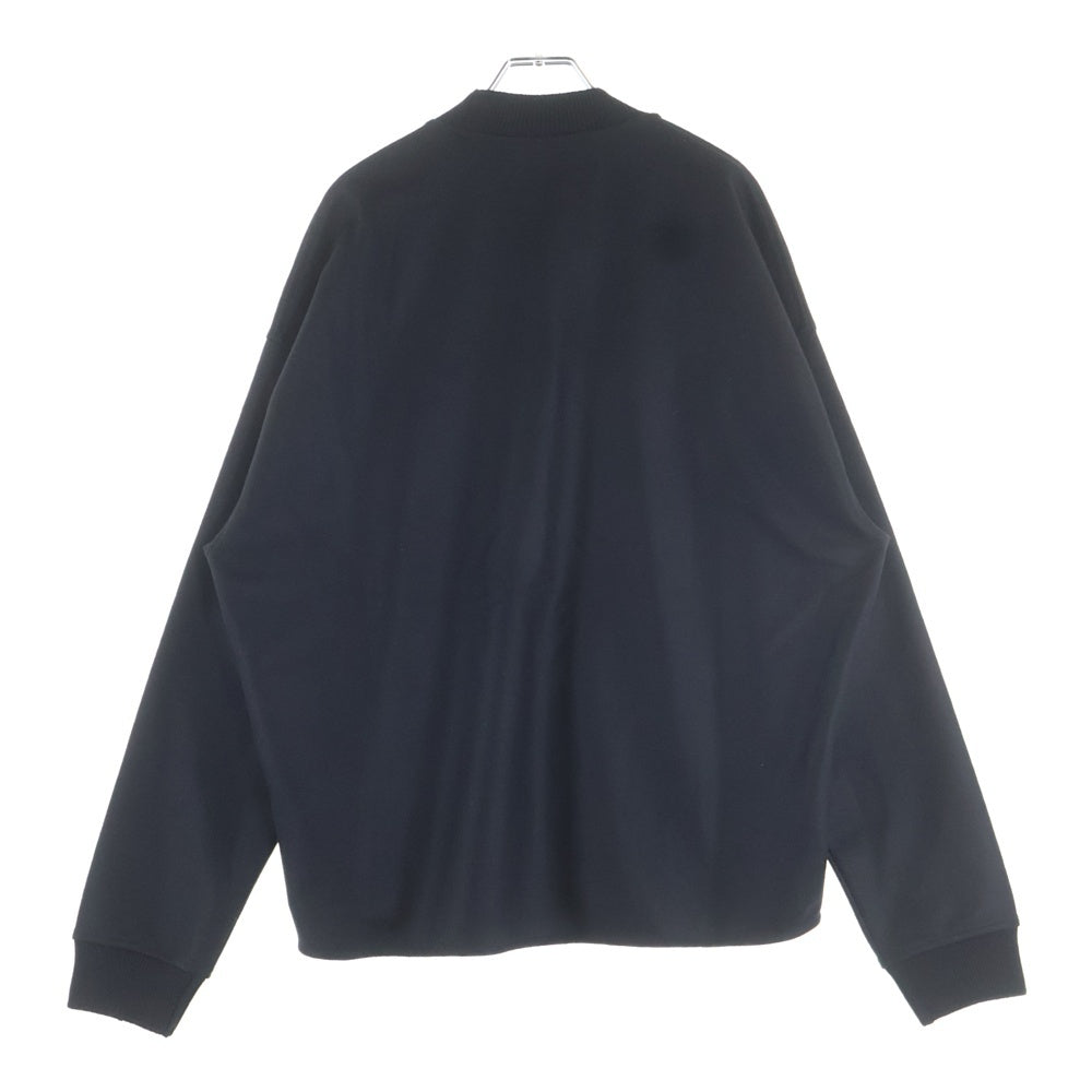 JIL SANDER(ジルサンダー) 25AW WOOL MELTON CREW-NECK SWEATSHIRT ウールメルトン クルーネック スウェット トレーナー ブラック J22GU0112 J40045