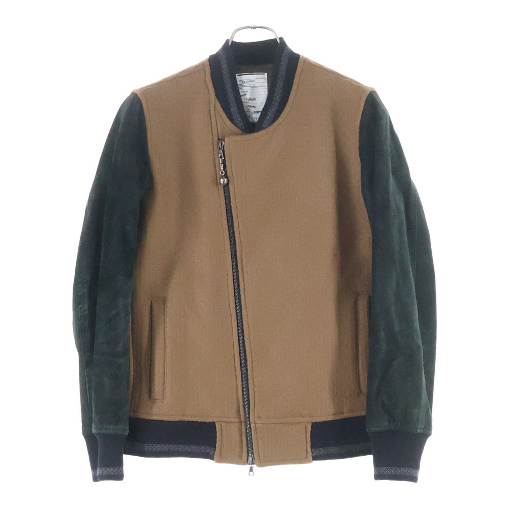 SHAREEF(シャリーフ) スエード スリーブ ライダースジャケット ブルゾン ブラウン 12711010
