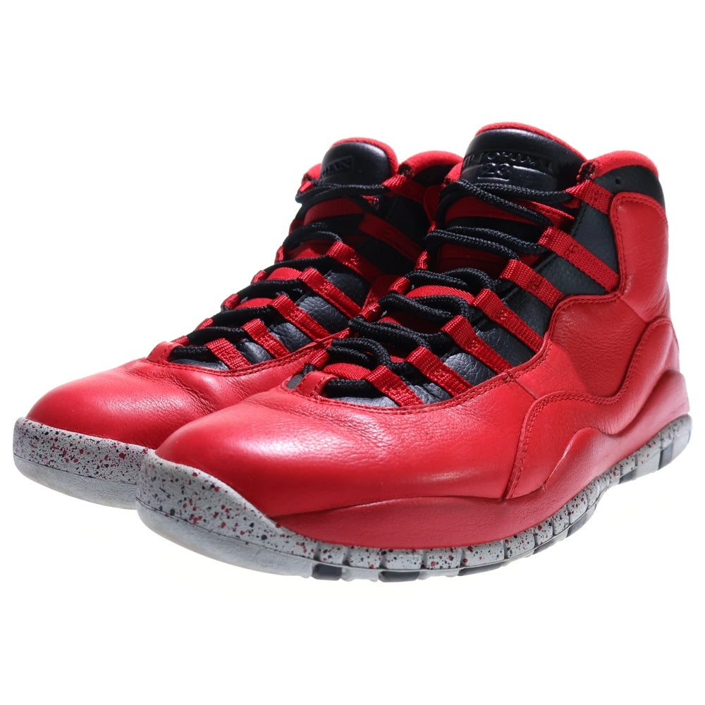 NIKE(ナイキ) 【観賞用 2014年製】AIR JORDAN 10 RETRO 30TH BULLS OVER BROADWAY エアジョーダン 30周年 ブルズオーバーブロードウェイ ミッドカットスニーカー 705178-601