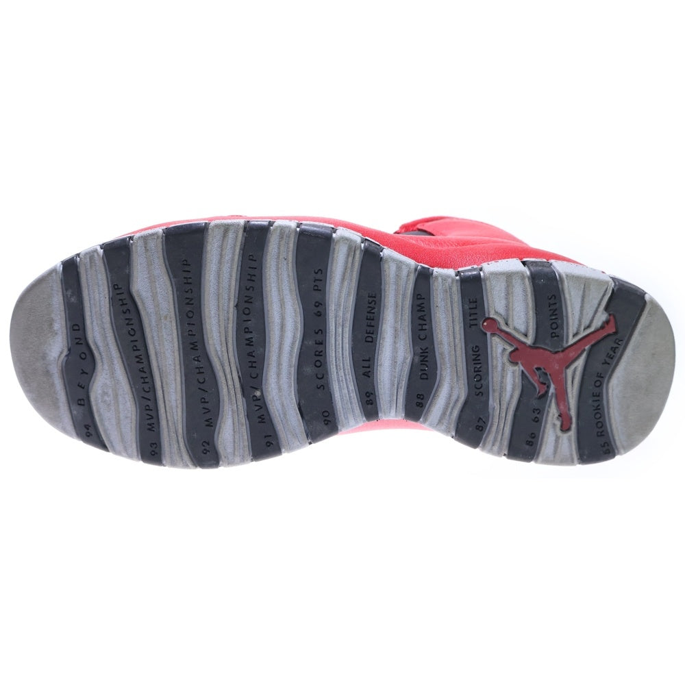NIKE(ナイキ) 【観賞用 2014年製】AIR JORDAN 10 RETRO 30TH BULLS OVER BROADWAY エアジョーダン 30周年 ブルズオーバーブロードウェイ ミッドカットスニーカー 705178-601