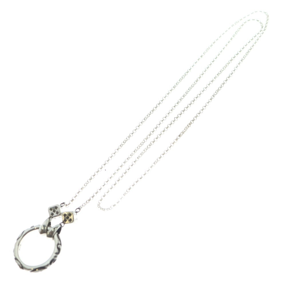 CHROME HEARTS(クロムハーツ) EYWR LOOP DICE DBL アイウェア ループ ダイス ダブル シルバー ネックレス シルバー