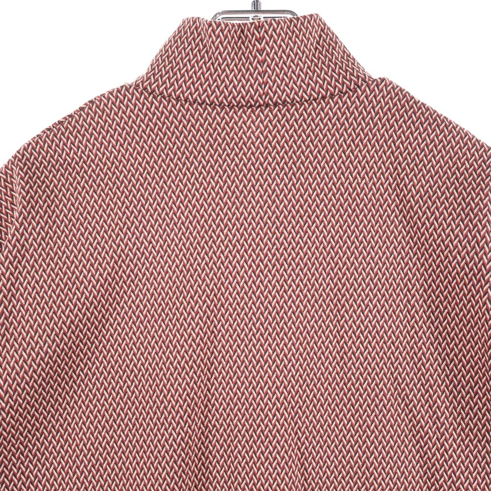Robes&Confections(ローブスコンフェクションズ) 22AW Herringbone Jacquard Jersey High Neck T-shirt ヘリンボーン ジャガード ジャージーハイネック 長袖Tシャツ カットソー レッド HRC-T02-511