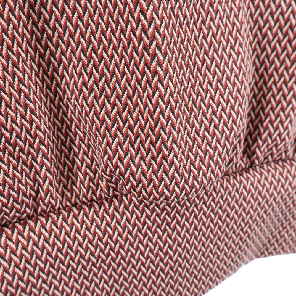 Robes&Confections(ローブスコンフェクションズ) 22AW Herringbone Jacquard Jersey High Neck T-shirt ヘリンボーン ジャガード ジャージーハイネック 長袖Tシャツ カットソー レッド HRC-T02-511