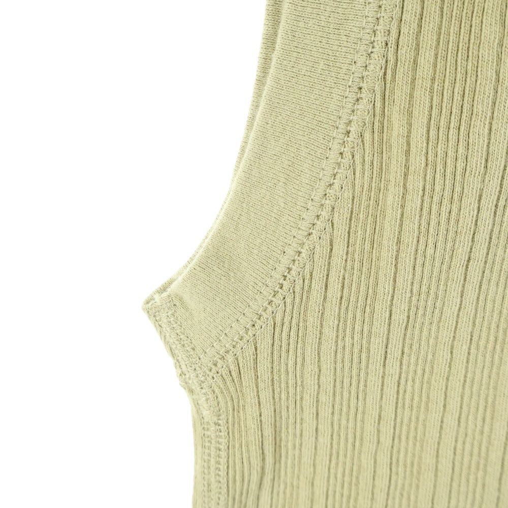 UNUSED(アンユーズド) Sleeveless Tee コットン スリーブレス Tシャツ カットソー イエロー US2413-C002S1