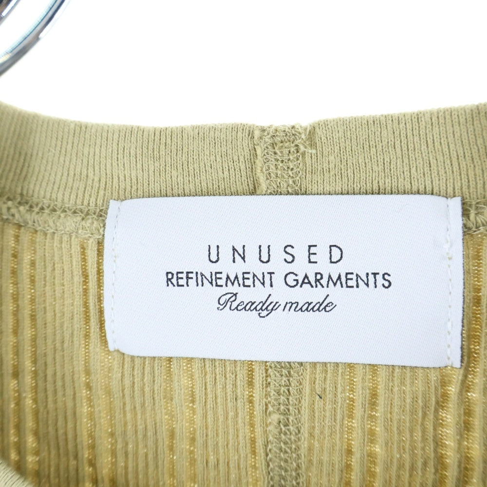 UNUSED(アンユーズド) Sleeveless Tee コットン スリーブレス Tシャツ カットソー イエロー US2413-C002S1