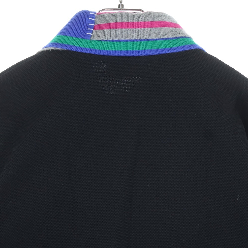 kolor(カラー) 23AW ドッキングカラー コットン 長袖ポロシャツ ブラック 23WCL-T02203