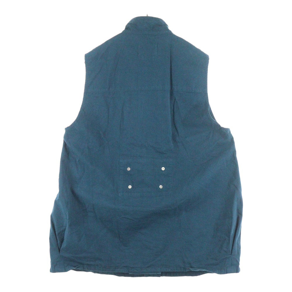 YOKE(ヨーク) 23AW Military Long Vest ミリタリーロング ベスト ジャケット ブルー YK23FW0546V