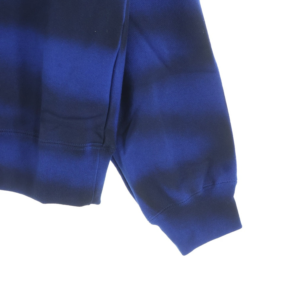 YOKE(ヨーク) 24SS Spray Printed Sweat Shirt スプレープリンテッド スウェットシャツ トレーナー ブルー/ブラック YK24SS0665CS