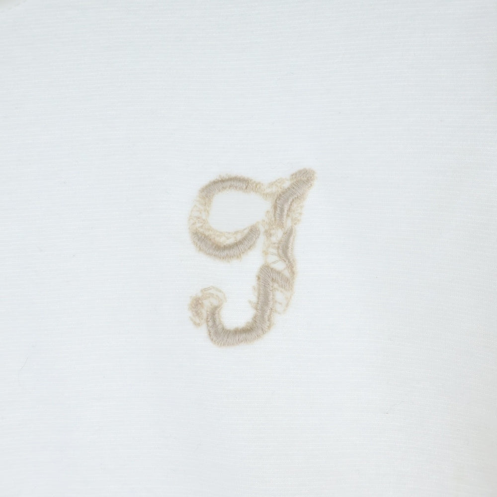 NO BRAND(ノーブランド) ANDHUE アンドヒュー シャツ切替 クルーネック 長袖Tシャツ カットソー ホワイト 13285039