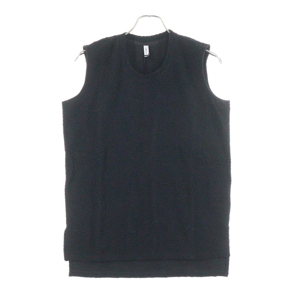 08sircus(ゼロエイトサーカス) 23SS Jacquard jersey sleeveless top ジャガードジャージー スリーブレストップ ブラック S23SS-TS05