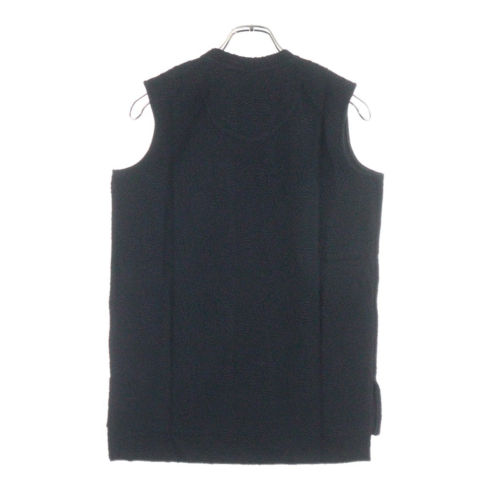 08sircus(ゼロエイトサーカス) 23SS Jacquard jersey sleeveless top ジャガードジャージー スリーブレストップ ブラック S23SS-TS05