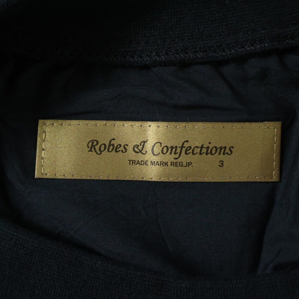 Robes&Confections(ローブスコンフェクションズ) 23SS Crinkle Broadcloth T-shirt クリンクル ブロードクロース クルーネック 半袖Tシャツ カットソー ブラック IRC-B11-001