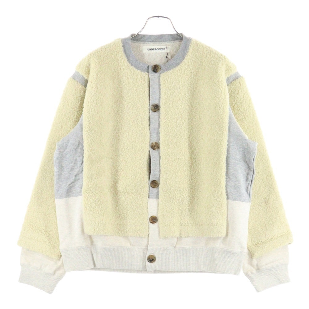UNDERCOVER(アンダーカバー) 24AW コットン ボア ボタンフライ スウェットカーディガン ニット セーター アイボリー UP2D1205