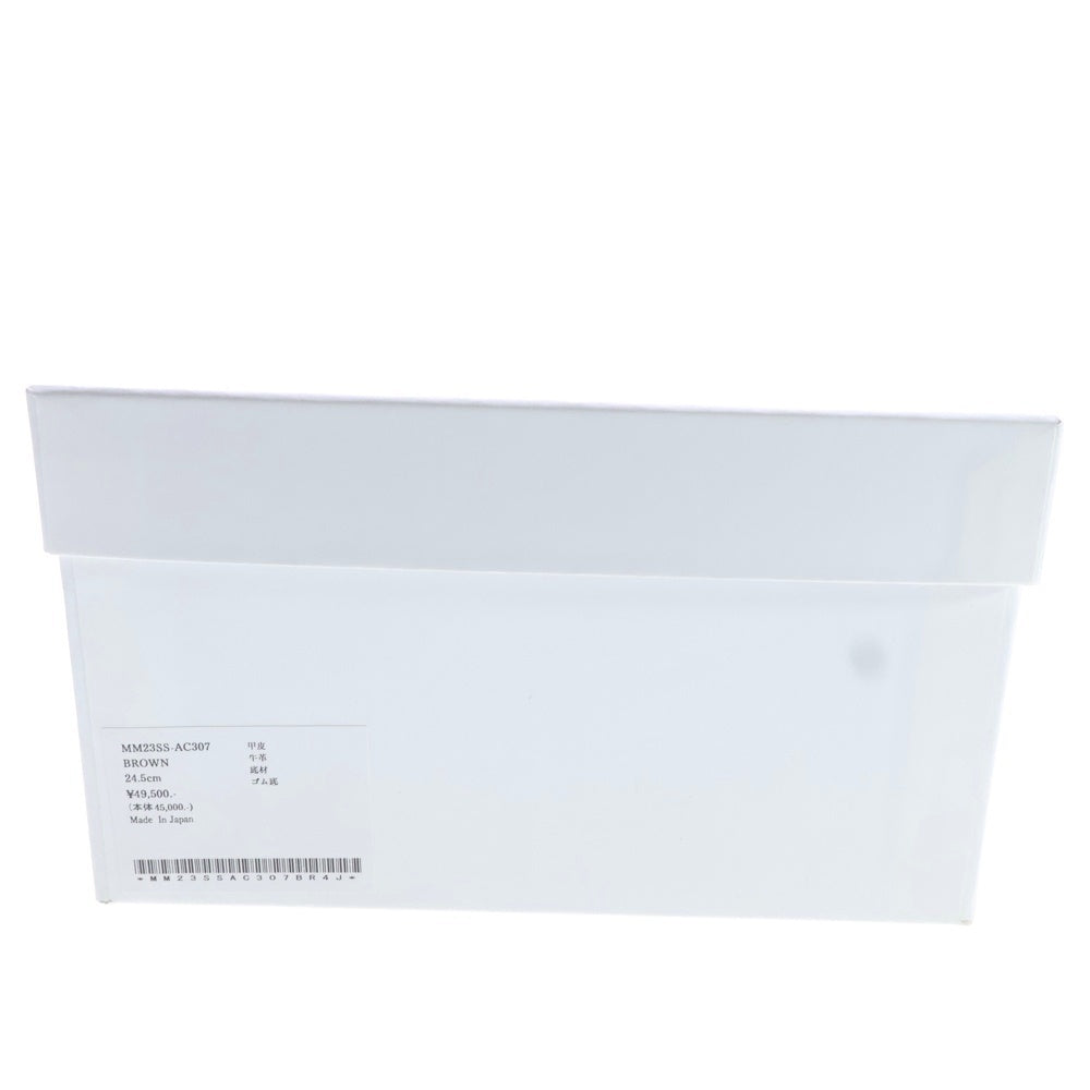 Mame Kurogouchi(マメ クロゴウチ) 23SS Plait Detailed Leather Sandals プレイトディティール レザーサンダル レディース ブラウン MM23SS-AC307