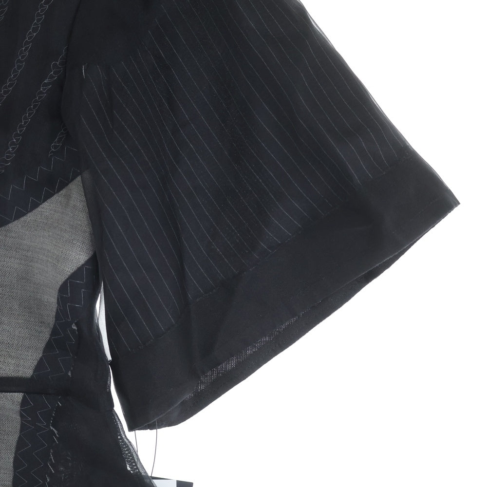 UNDERCOVER(アンダーカバー) シルク シースルーレイヤード 半袖ワンピース レディース ブラック UC1D1703