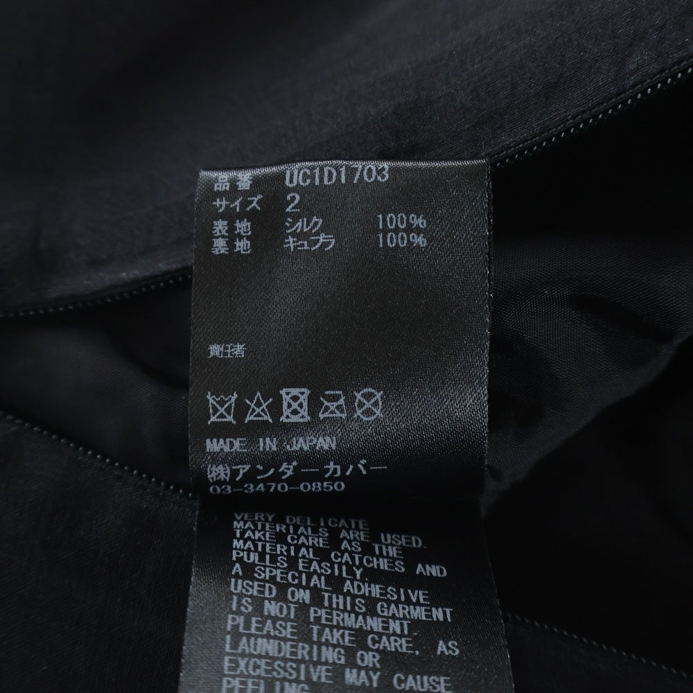 UNDERCOVER(アンダーカバー) シルク シースルーレイヤード 半袖ワンピース レディース ブラック UC1D1703