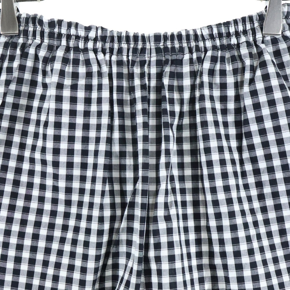 Porter Classic(ポータークラシック) GINGHAM CHECK PEACE PANTS ギンガムチェック ピース ドローストリング パンツ ブラック