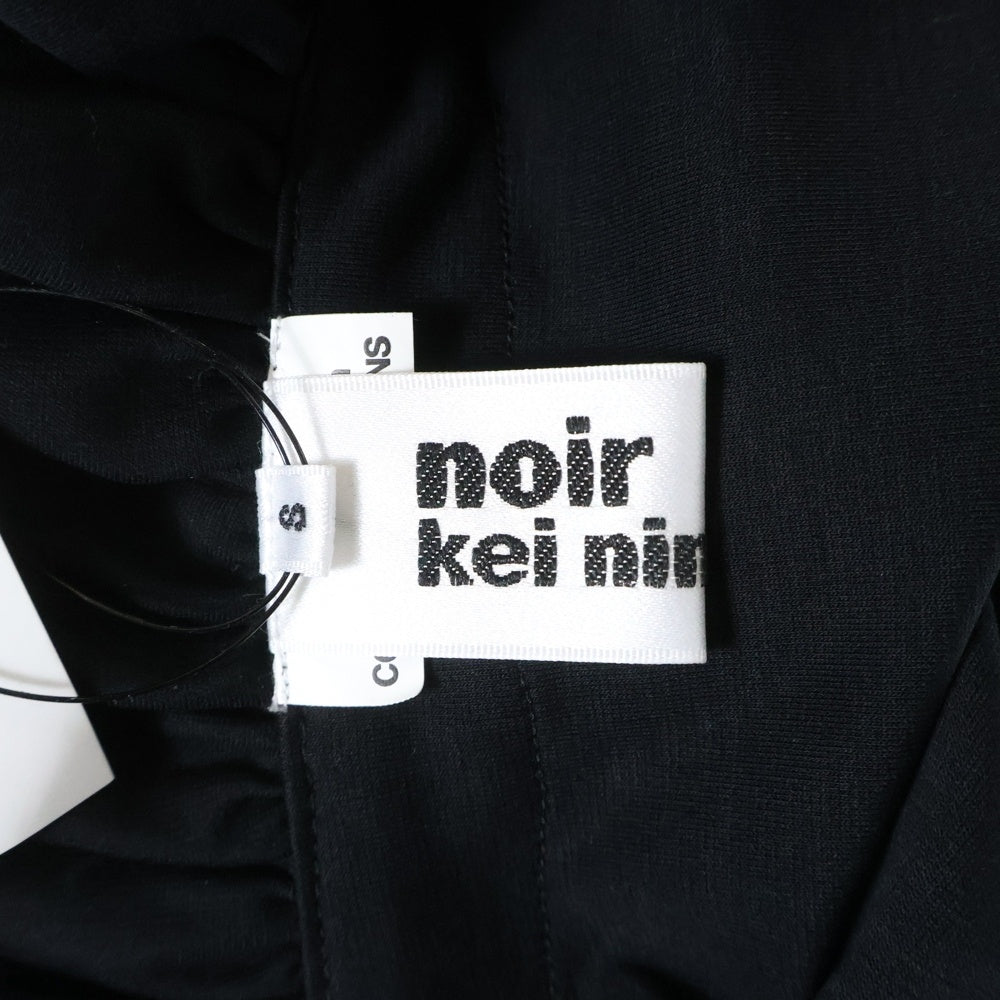 NOIR KEI NINOMIYA(ノワール ケイニノミヤ) 22SS AD2021 コットン フリル ラッフルトリム テーラードジャケット レディース ブラック 3I-T019