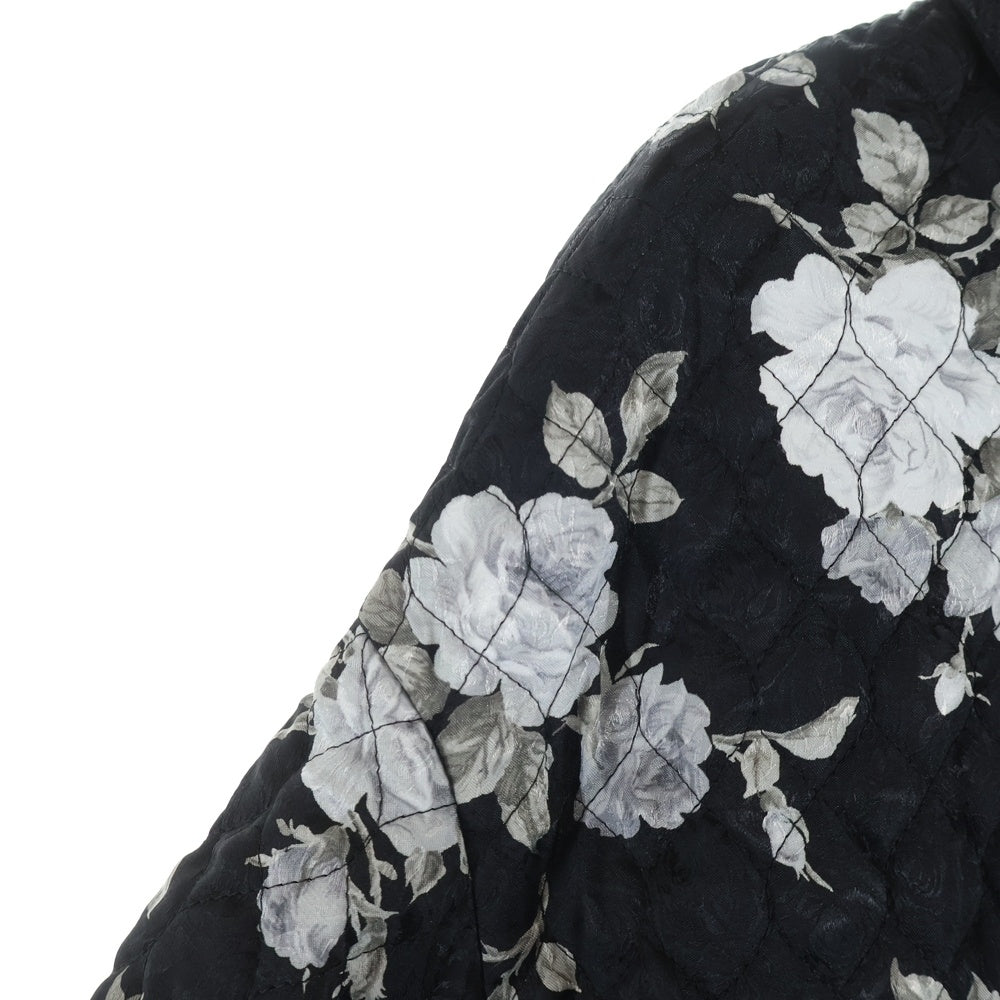 NOIR KEI NINOMIYA(ノワール ケイニノミヤ) 22AW AD2022 花柄 キルティング スカートレイヤード ジャケット レディース ブラック 3J-J013