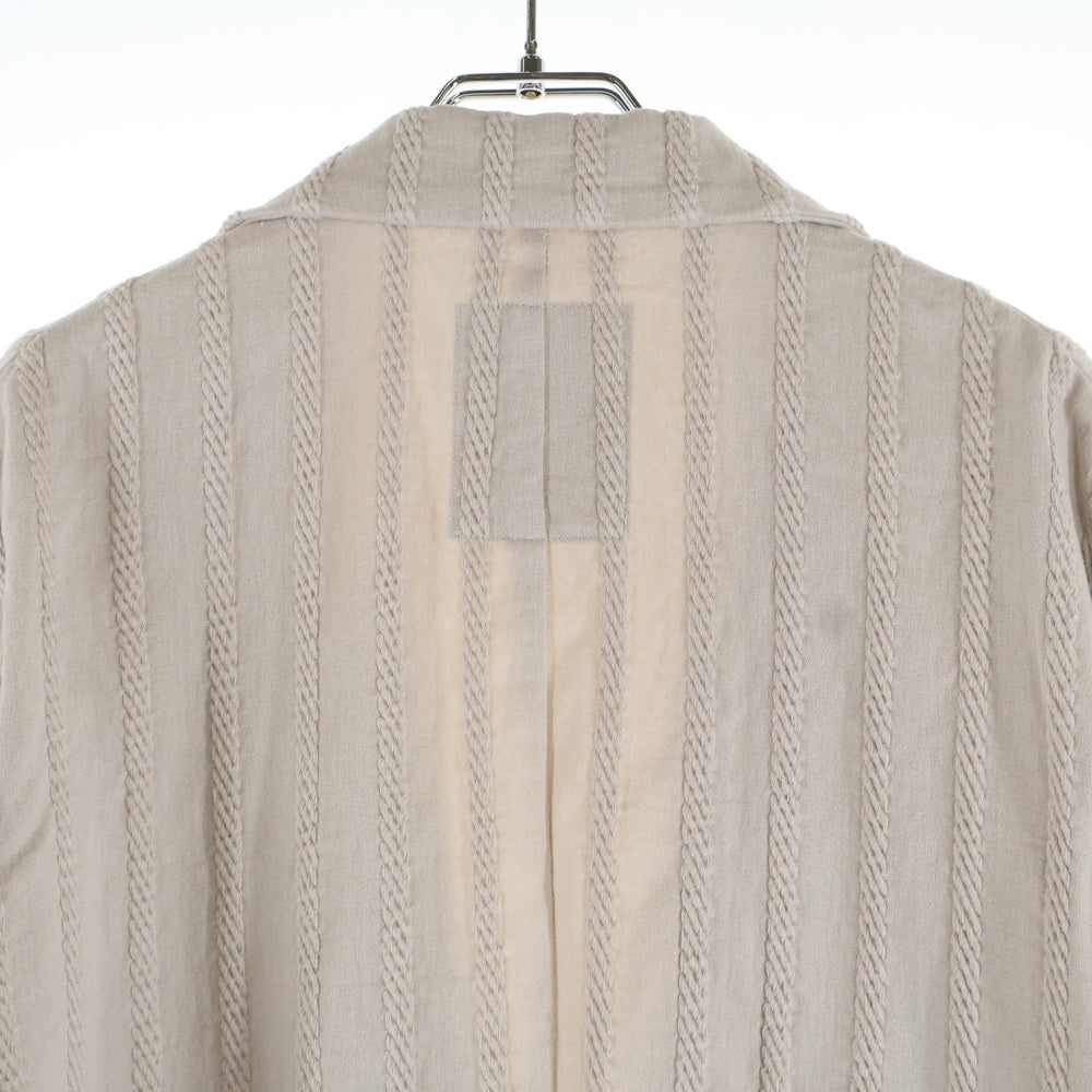 Robes&Confections(ローブスコンフェクションズ) 24SS Cotton Rope Jersey Single Boxy Jacket コットンロープジャージー シングルボクシージャケット ベージュ KRC-J02-014