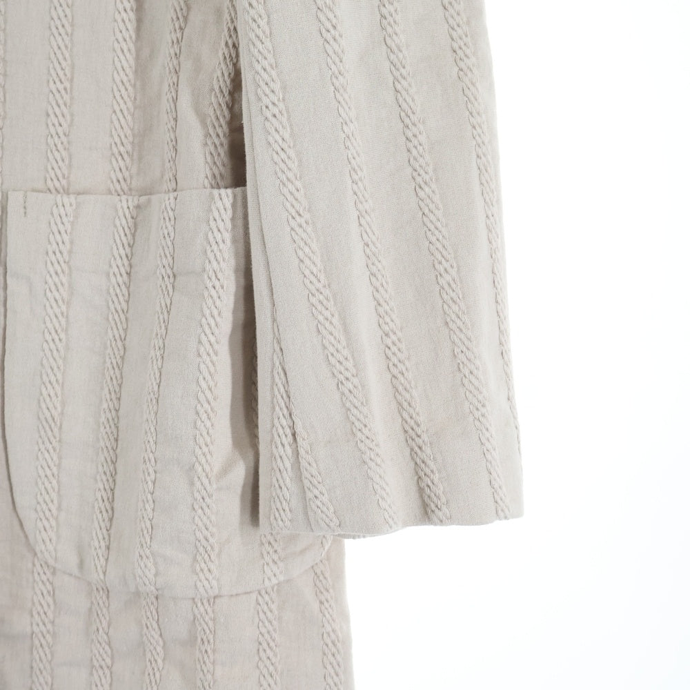 Robes&Confections(ローブスコンフェクションズ) 24SS Cotton Rope Jersey Single Boxy Jacket コットンロープジャージー シングルボクシージャケット ベージュ KRC-J02-014