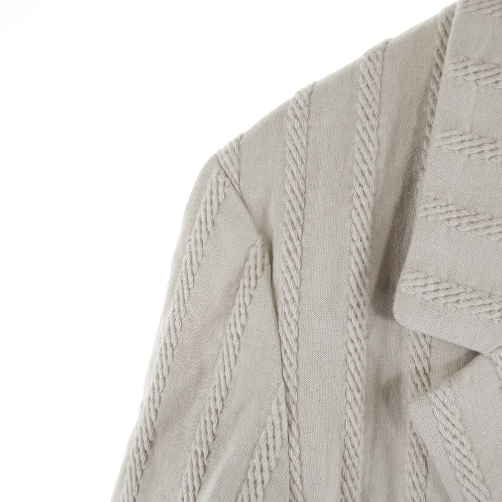 Robes&Confections(ローブスコンフェクションズ) 24SS Cotton Rope Jersey Single Boxy Jacket コットンロープジャージー シングルボクシージャケット ベージュ KRC-J02-014