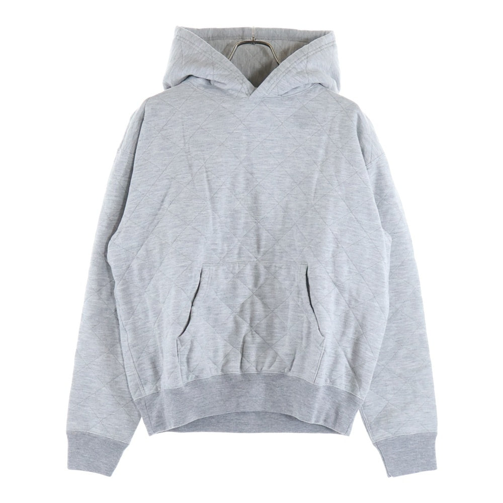 UNUSED(アンユーズド) 22SS キルティング コットン プルオーバーフーディー パーカー スウェット グレー US2267-C003S1