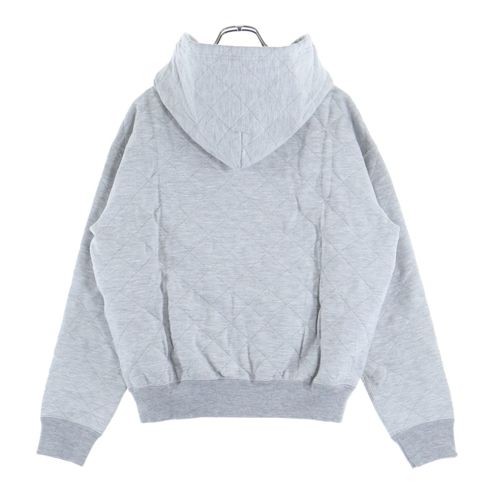 UNUSED(アンユーズド) 22SS キルティング コットン プルオーバーフーディー パーカー スウェット グレー US2267-C003S1