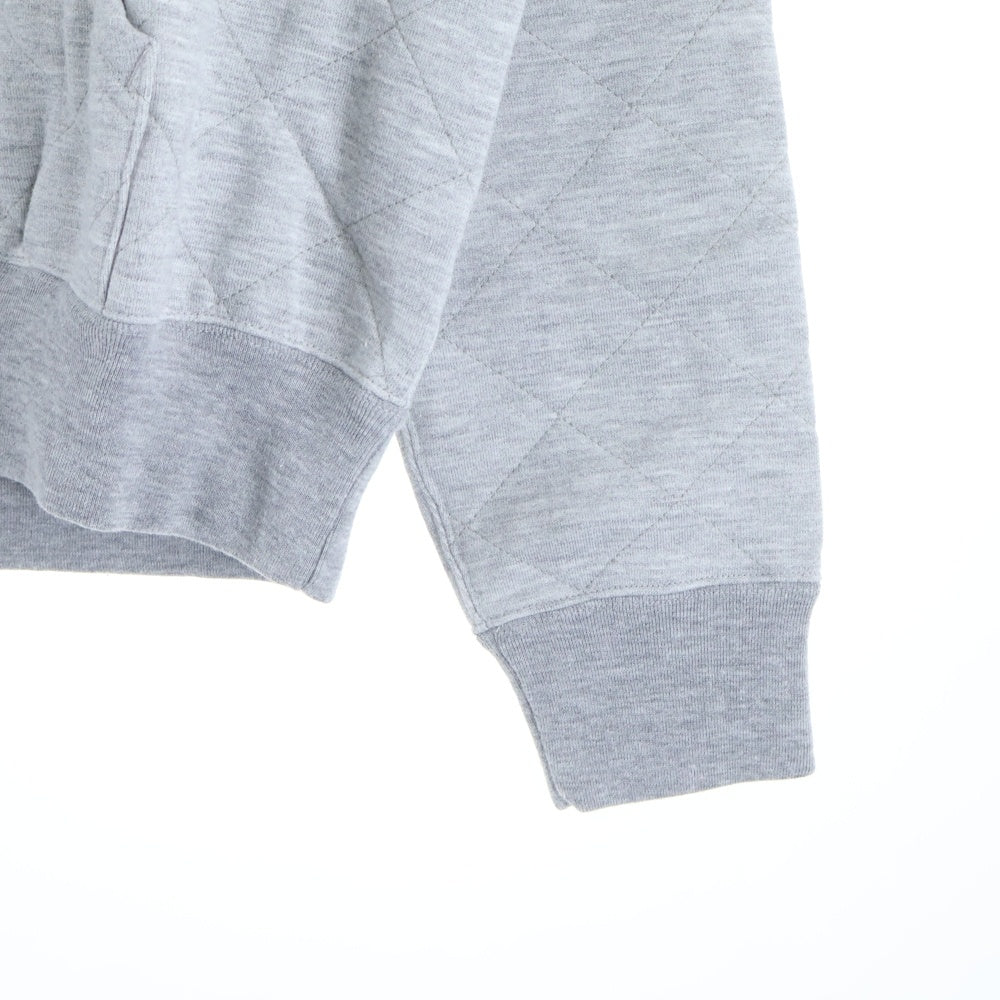 UNUSED(アンユーズド) 22SS キルティング コットン プルオーバーフーディー パーカー スウェット グレー US2267-C003S1