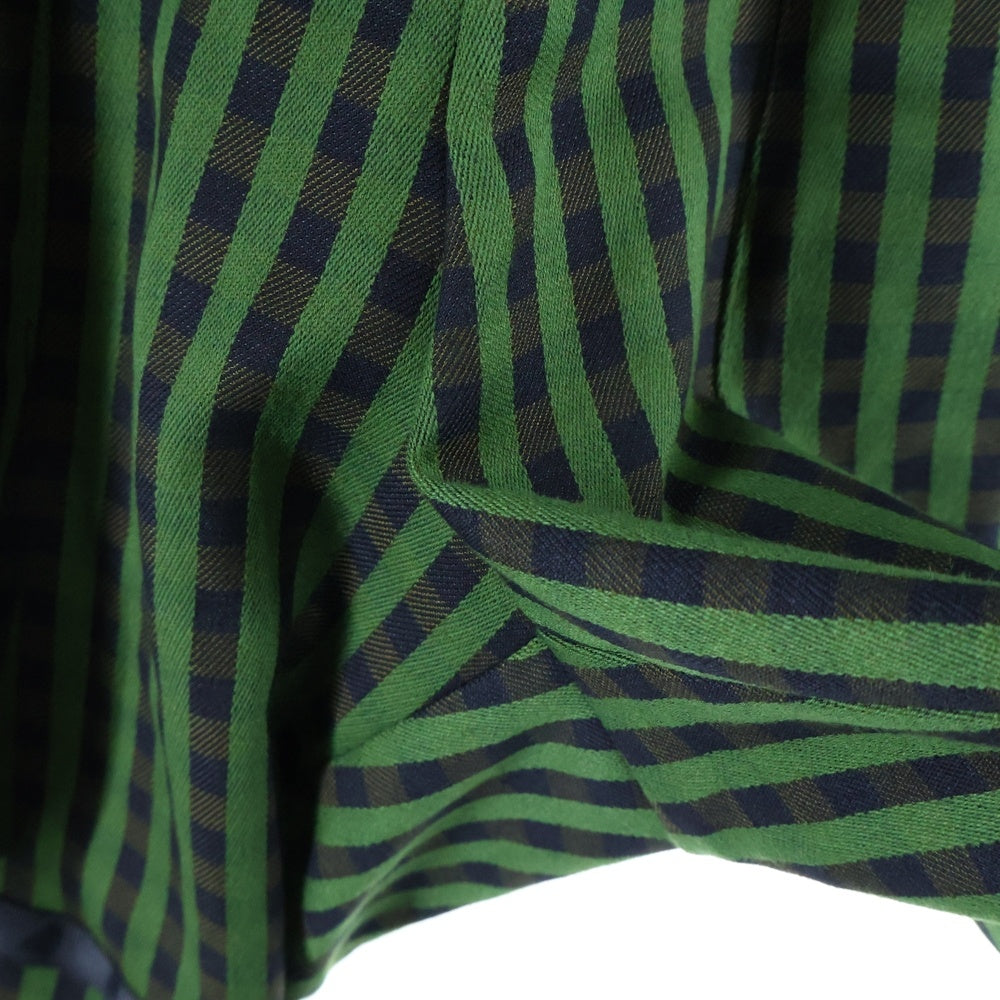 SISE(シセ) STRIPE HALF PANTS ストライプ ドローストリング ハーフパンツ グリーン YS-PT-03