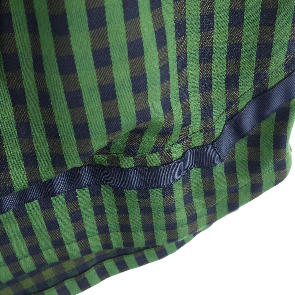 SISE(シセ) STRIPE HALF PANTS ストライプ ドローストリング ハーフパンツ グリーン YS-PT-03