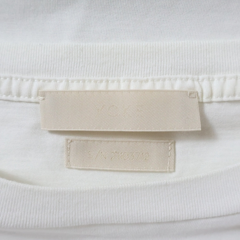 YOKE(ヨーク) 21SS MORANDI EMBROIDERED T-SHIRT モランディエンブロイダリー 半袖Tシャツ カットソー ホワイト YK21SS0217CS