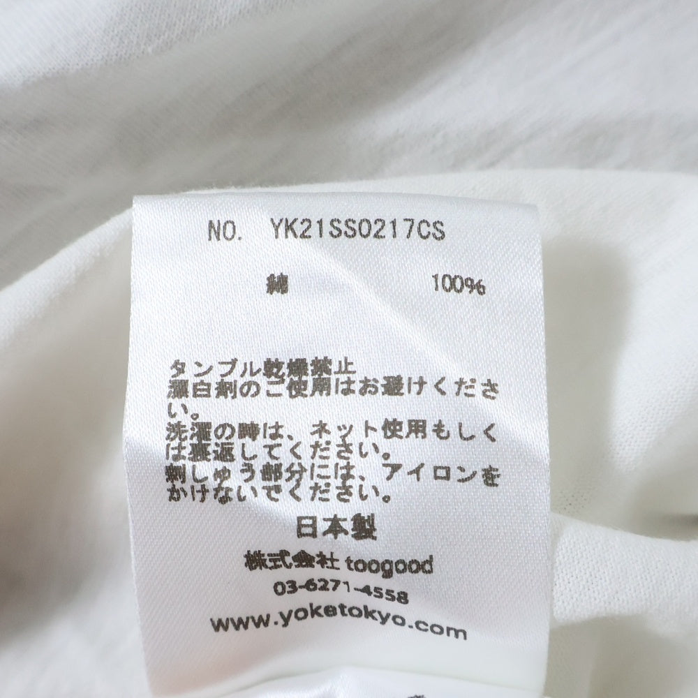 YOKE(ヨーク) 21SS MORANDI EMBROIDERED T-SHIRT モランディエンブロイダリー 半袖Tシャツ カットソー ホワイト YK21SS0217CS