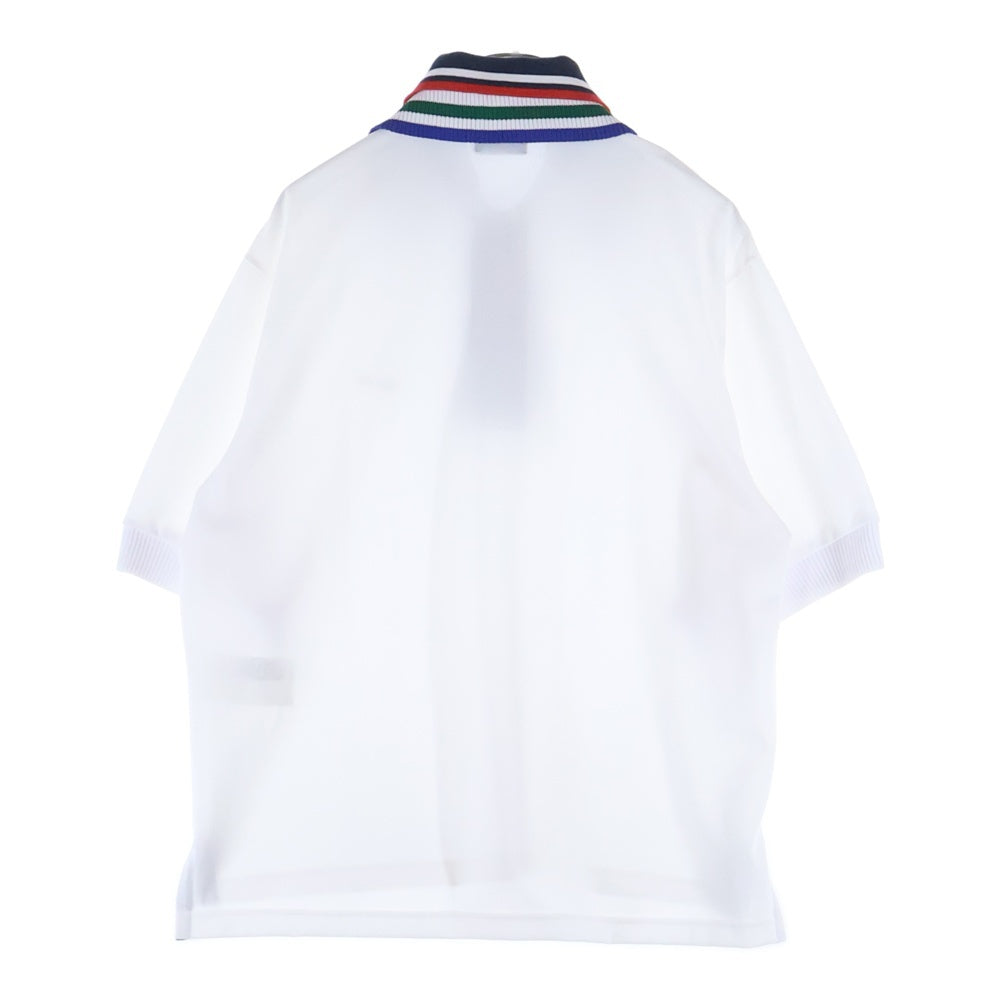 kolor(カラー) Pe鹿の子 ニットカラー 半袖ポロシャツ ホワイト 22SCL-T02202