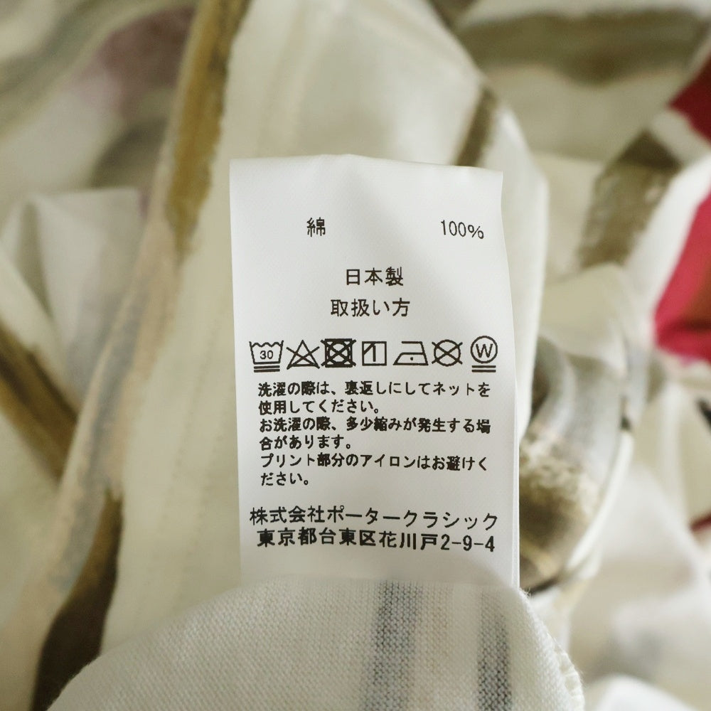 Porter Classic(ポータークラシック) ARTIST BORDER ZIPUP TURTLENECK アーティストボーダー ジップアップ タートルネック 長袖Tシャツ カットソー ベージュ