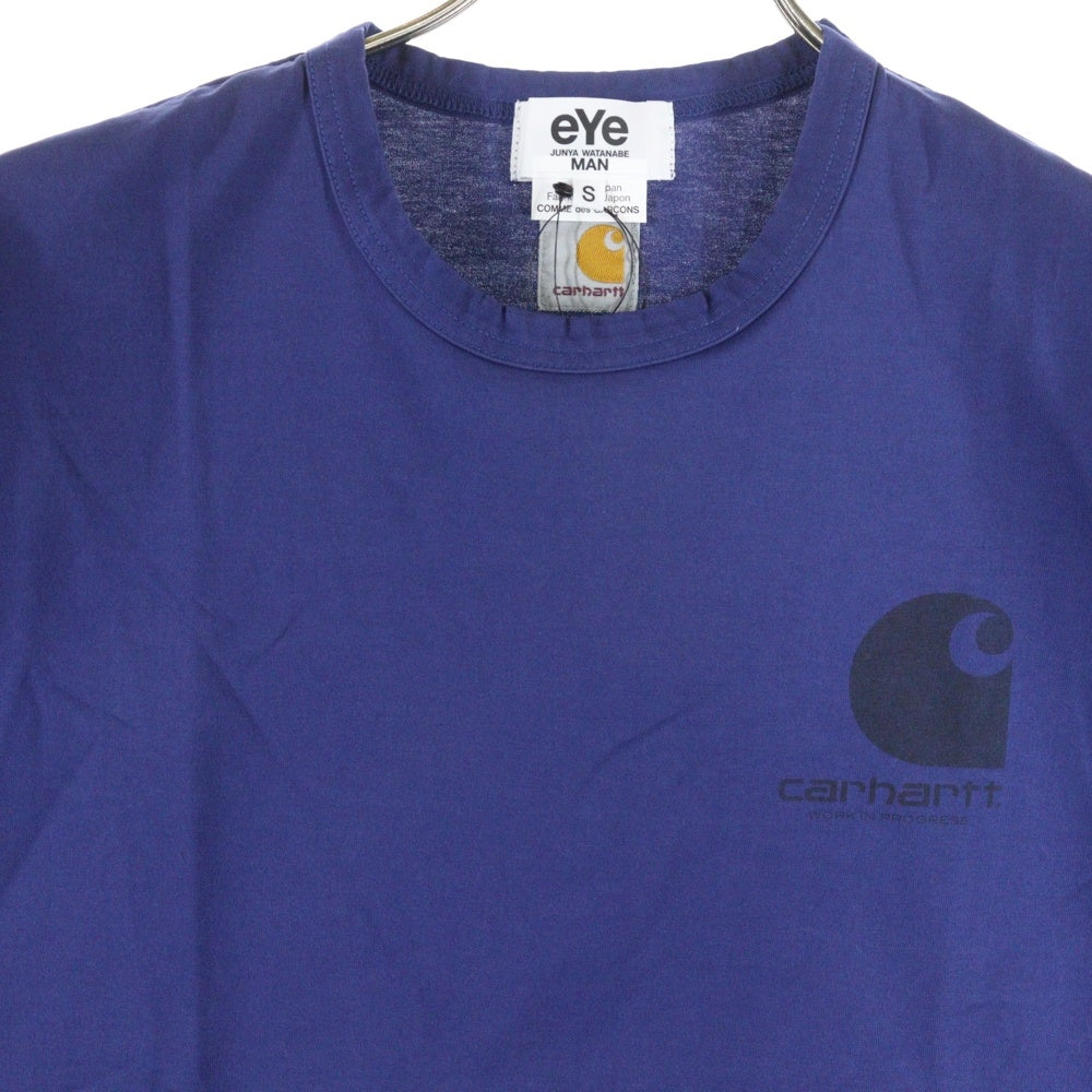 eYe COMME des GARCONS JUNYA WATANABE MAN(アイ コム デ ギャルソン ジュンヤ ワタナベ マン) 22AW AD2022 ×CARHARTT カーハート フロントロゴプリント クルーネック 半袖Tシャツ WJ-T903