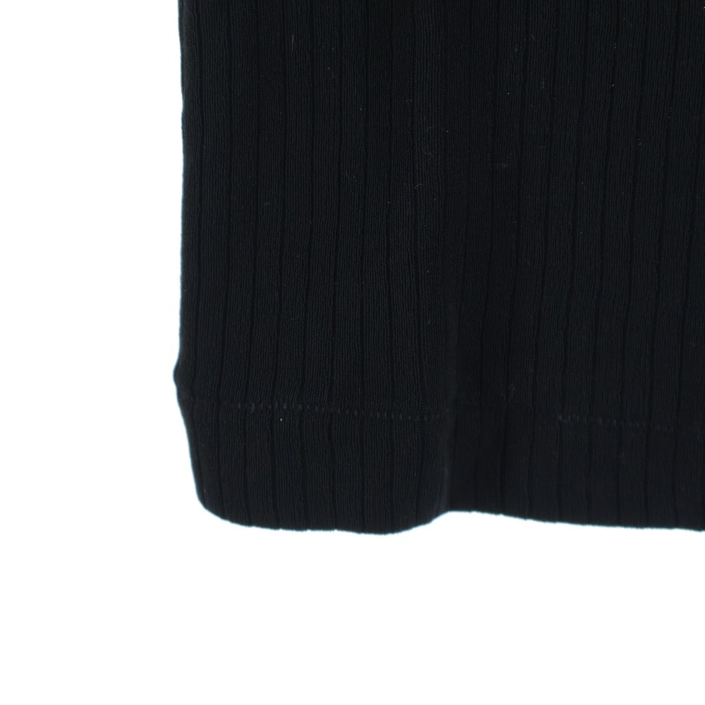 doublet(ダブレット) 22AW RIB TANK TOP リブニット ロゴチャーム タンクトップ ブラック 22AW26CS233