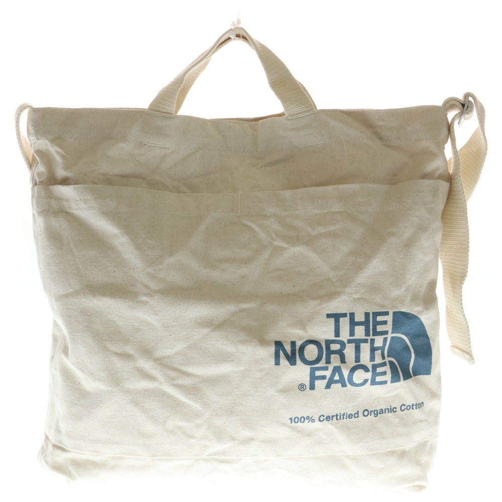 THE NORTH FACE(ザノースフェイス) オーガニックコットン ショルダーバッグ ナチュラル/ブルー NM82386
