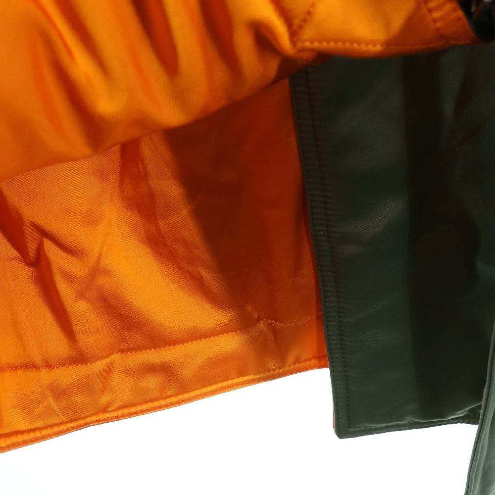 AMBUSH(アンブッシュ) 20AW MA-1 HYBRID BELTED ROBE JACKET エムエーワン ハイブリッド ベルトローブ ロング ボンバージャケット カーキ BMEA002F20FAB001