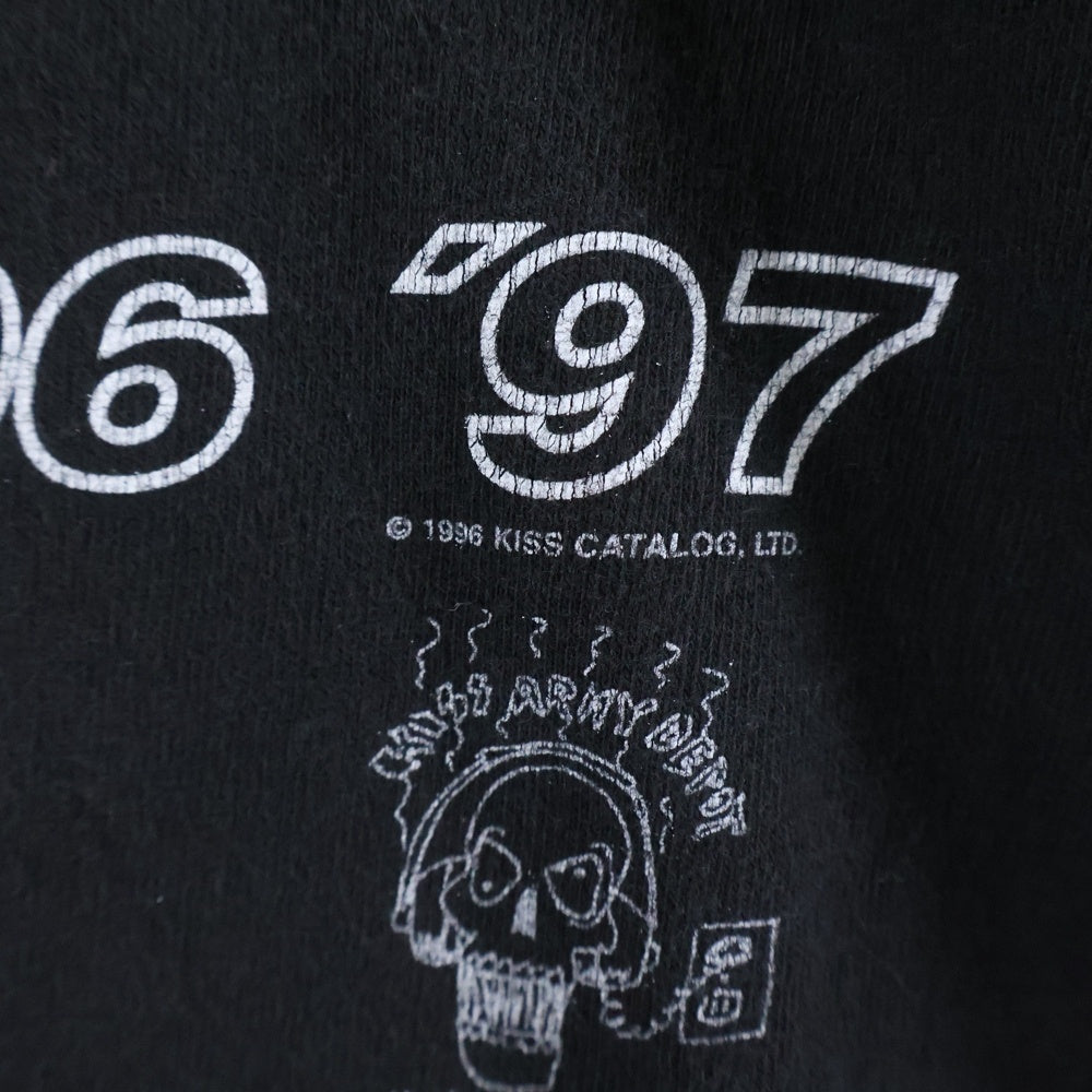 VINTAGE(ヴィンテージ) 90S KISS ALIVE WORLD WIDE 96-97 TOUR TEE キス アライブ ワールドワイド96-97ツアーTシャツ 半袖クルーネックカットカットソー ブラック