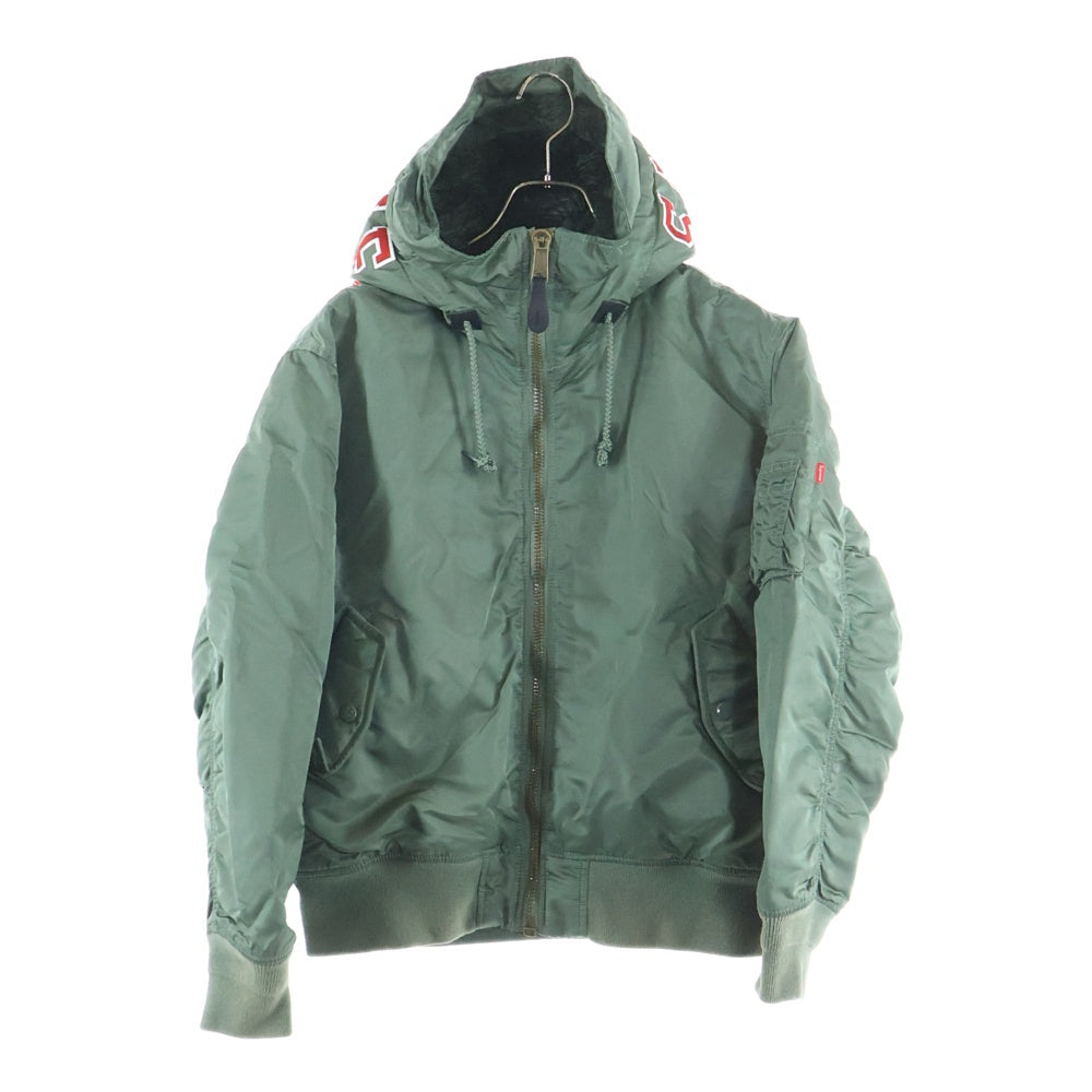 超激レア supreme 21AW Hooded MA-1 ミリタリー ボンバー SUPREME(シュプリーム) 21AW Hooded MA-1 ナイロン フーデッド
