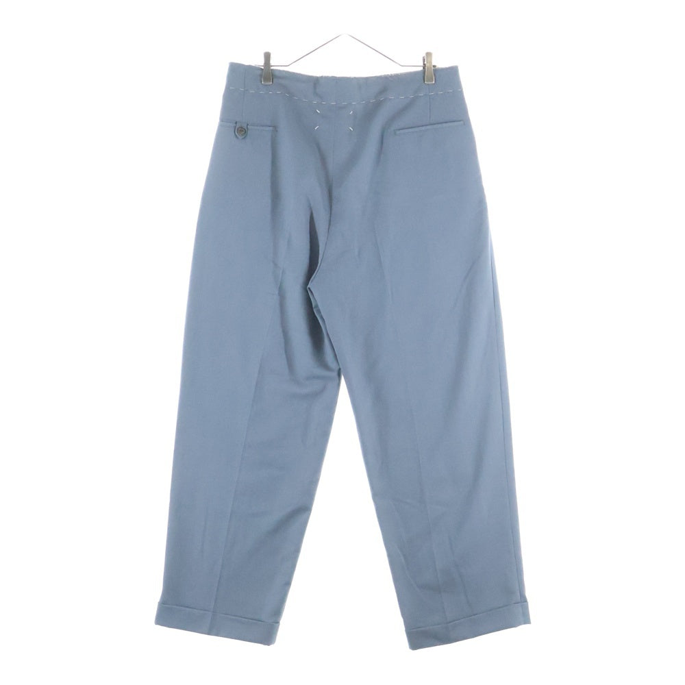 Maison Margiela(メゾンマルジェラ) 23SS WAIST STITCH PANTS ウェストステッチデザイン マルチポケット ジップアップ イージースラックスパンツ グレー S50KA0623 S52763